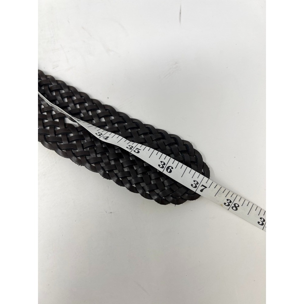 Gap Ladies Black Leather Braided Woven Belt Width Adjustable Small - Picture 5 of 5